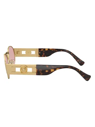 Versace Men's 56MM Oval Sunglasses - Matte Gold Pink | Thumbnail 4 Versace Men's 56MM Oval Sunglasses - Matte Gold Pink | Thumbnail 4