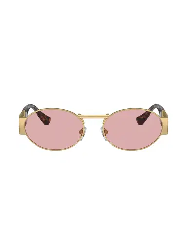 Versace Men's 56MM Oval Sunglasses - Matte Gold Pink | Thumbnail 1 Versace Men's 56MM Oval Sunglasses - Matte Gold Pink | Thumbnail 1