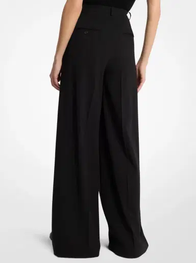 Michael Kors Collection Shannon High-Rise Stretch Wool Crepe Wide-Leg Trousers | Thumbnail 3 Michael Kors Collection Shannon High-Rise Stretch Wool Crepe Wide-Leg Trousers | Thumbnail 3