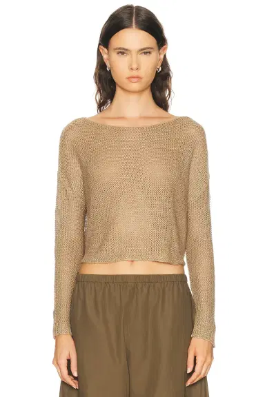 Enza Costa Linen Open Bateau Sweater | Thumbnail 2 Enza Costa Linen Open Bateau Sweater | Thumbnail 2