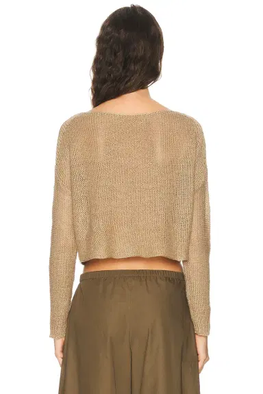 Enza Costa Linen Open Bateau Sweater | Thumbnail 4 Enza Costa Linen Open Bateau Sweater | Thumbnail 4