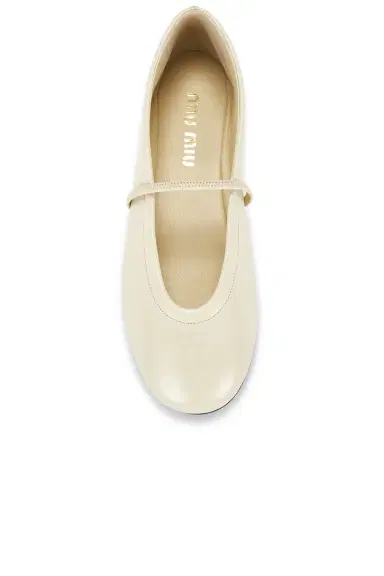 Miu Miu Ballerine Vitello Flat | Thumbnail 4 Miu Miu Ballerine Vitello Flat | Thumbnail 4