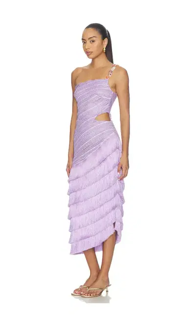 PatBo Lila Fringe Cut Out Midi Dress | Thumbnail 2 PatBo Lila Fringe Cut Out Midi Dress | Thumbnail 2