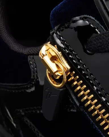 Giuseppe Zanotti Men's Ghost Velvet and Leather Fashion Sneakers | Thumbnail 4 Giuseppe Zanotti Men's Ghost Velvet and Leather Fashion Sneakers | Thumbnail 4