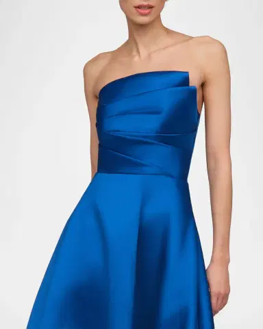 Theia Salem Pleated Strapless Cocktail Dress | Thumbnail 4 Theia Salem Pleated Strapless Cocktail Dress | Thumbnail 4