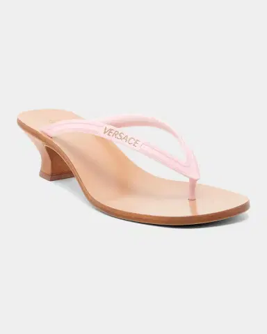 Versace 40mm Logo Jelly Thong Sandals | Thumbnail 4 Versace 40mm Logo Jelly Thong Sandals | Thumbnail 4