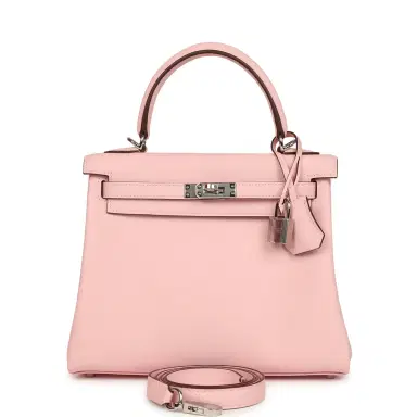 HERMÈS Hermes Kelly Retourne 25 Rose Sakura Swift Palladium Hardware | Thumbnail 1 HERMÈS Hermes Kelly Retourne 25 Rose Sakura Swift Palladium Hardware | Thumbnail 1
