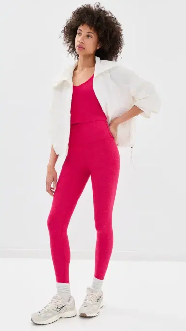 Beyond Yoga Spacedye At Your Leisure Midi 7/8 eggings Berry Red Heather | Thumbnail 5 Beyond Yoga Spacedye At Your Leisure Midi 7/8 eggings Berry Red Heather | Thumbnail 5