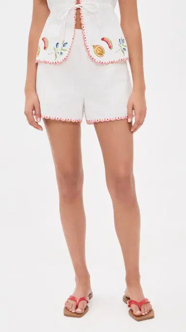 MINKPINK antorini Embroidered Shorts White | Thumbnail 2 MINKPINK antorini Embroidered Shorts White | Thumbnail 2