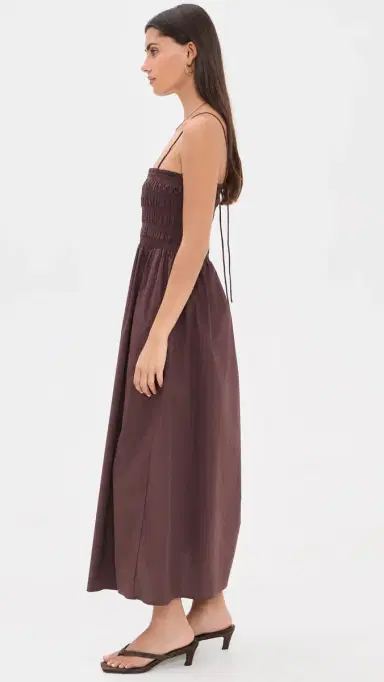 Z Supply Cornelia Poplin Midi Dress Chocolate Cherry | Thumbnail 4 Z Supply Cornelia Poplin Midi Dress Chocolate Cherry | Thumbnail 4