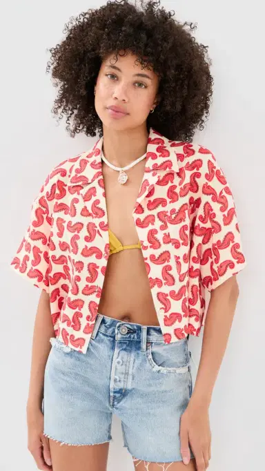 Staud Daya Linen Top Seahorse Cream | Thumbnail 2 Staud Daya Linen Top Seahorse Cream | Thumbnail 2
