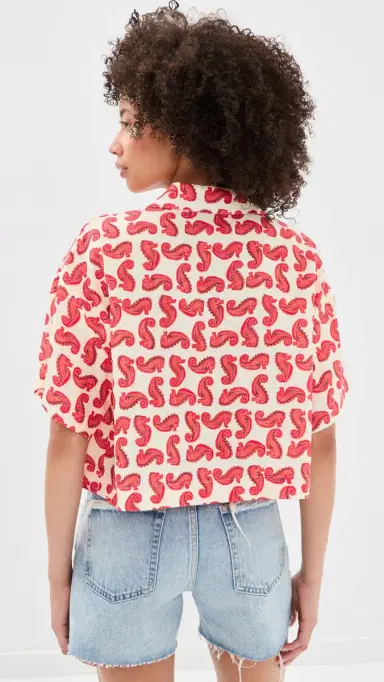 Staud Daya Linen Top Seahorse Cream | Thumbnail 3 Staud Daya Linen Top Seahorse Cream | Thumbnail 3