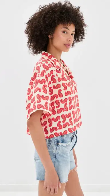 Staud Daya Linen Top Seahorse Cream | Thumbnail 4 Staud Daya Linen Top Seahorse Cream | Thumbnail 4