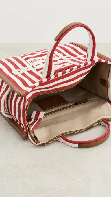 Marc Jacobs The Medium Striped Canvas Tote Bag | Thumbnail 6 Marc Jacobs The Medium Striped Canvas Tote Bag | Thumbnail 6
