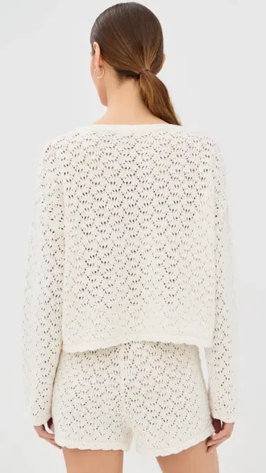 Sablyn Rosie Cropped Pullover Gardenia | Thumbnail 3 Sablyn Rosie Cropped Pullover Gardenia | Thumbnail 3