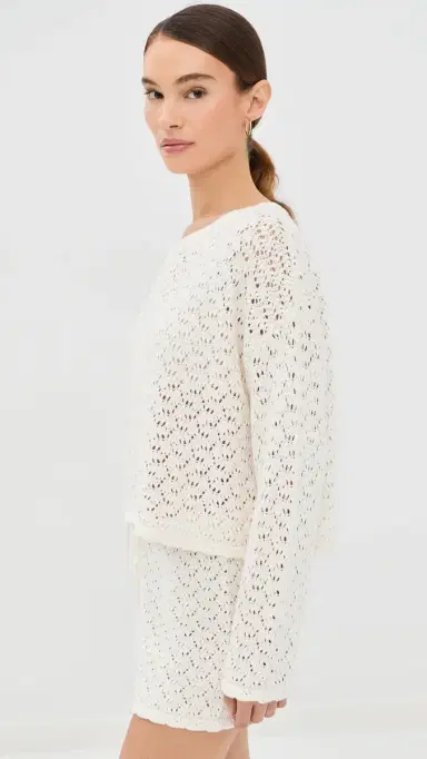 Sablyn Rosie Cropped Pullover Gardenia | Thumbnail 4 Sablyn Rosie Cropped Pullover Gardenia | Thumbnail 4