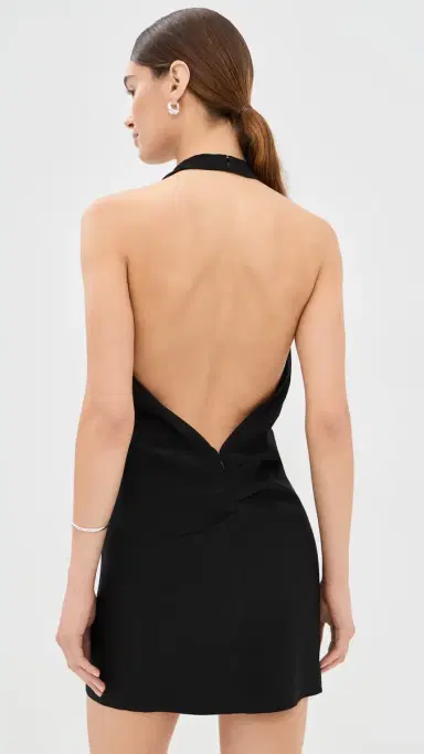 WARDROBE.NYC WARDROBE. NYC Liquid Halter Mini Dress Black | Thumbnail 4 WARDROBE.NYC WARDROBE. NYC Liquid Halter Mini Dress Black | Thumbnail 4