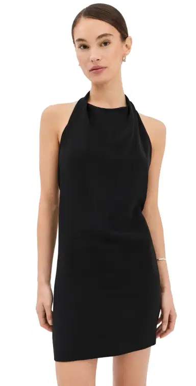 WARDROBE.NYC WARDROBE. NYC Liquid Halter Mini Dress Black | Thumbnail 1 WARDROBE.NYC WARDROBE. NYC Liquid Halter Mini Dress Black | Thumbnail 1