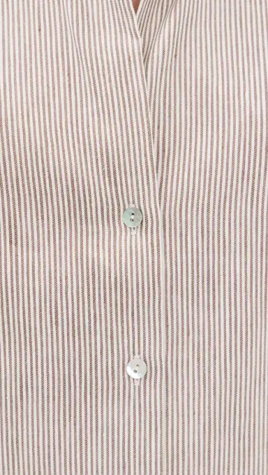 Vince Ticking tripe Cap Sleeve Blouse Taupe Wood | Thumbnail 6 Vince Ticking tripe Cap Sleeve Blouse Taupe Wood | Thumbnail 6
