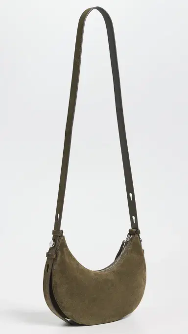 Tory Burch Romy Suede Half Moon Bag Leccio | Thumbnail 4 Tory Burch Romy Suede Half Moon Bag Leccio | Thumbnail 4
