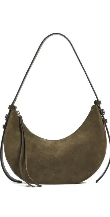 Tory Burch Romy Suede Half Moon Bag Leccio | Thumbnail 1 Tory Burch Romy Suede Half Moon Bag Leccio | Thumbnail 1