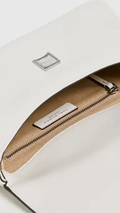 Tory Burch Charlie Small Shoulder Bag Bianco | Thumbnail 6 Tory Burch Charlie Small Shoulder Bag Bianco | Thumbnail 6