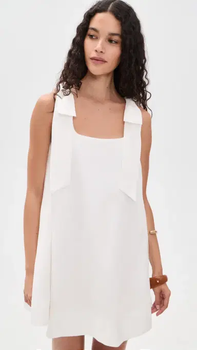 English Factory Bow Sleeveless Mini Dress White | Thumbnail 2 English Factory Bow Sleeveless Mini Dress White | Thumbnail 2