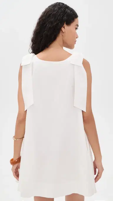 English Factory Bow Sleeveless Mini Dress White | Thumbnail 3 English Factory Bow Sleeveless Mini Dress White | Thumbnail 3