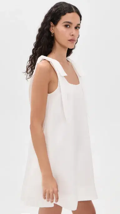 English Factory Bow Sleeveless Mini Dress White | Thumbnail 4 English Factory Bow Sleeveless Mini Dress White | Thumbnail 4