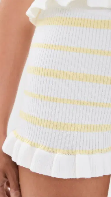 Seven Wonders Donna Knit Hot Shorts Lemon/White tripe | Thumbnail 6 Seven Wonders Donna Knit Hot Shorts Lemon/White tripe | Thumbnail 6