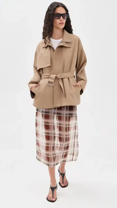 Frame The Silk Organza Skirt Silver Peony Plaid | Thumbnail 6 Frame The Silk Organza Skirt Silver Peony Plaid | Thumbnail 6