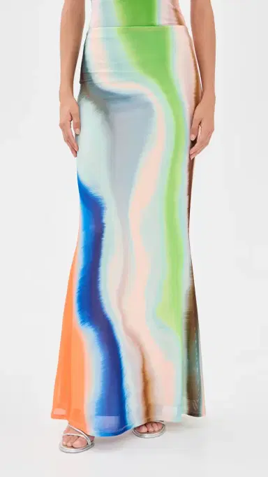 AFRM Tegan Skirt Watercolor Abstract | Thumbnail 2 AFRM Tegan Skirt Watercolor Abstract | Thumbnail 2