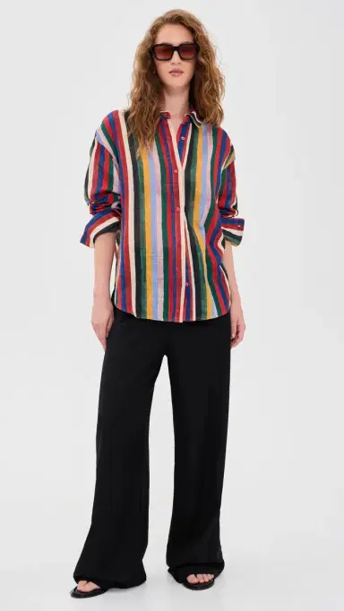Staud Colton Shirt Artist tripe | Thumbnail 5 Staud Colton Shirt Artist tripe | Thumbnail 5