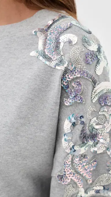 ESSENTIEL ANTWERP Jangoo Embroidered T-Shirt Silver Lining | Thumbnail 6 ESSENTIEL ANTWERP Jangoo Embroidered T-Shirt Silver Lining | Thumbnail 6