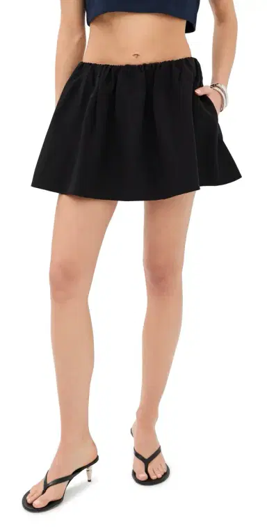 WARDROBE.NYC WARDROBE. NYC Ruched Mini Skirt Black | Thumbnail 1 WARDROBE.NYC WARDROBE. NYC Ruched Mini Skirt Black | Thumbnail 1