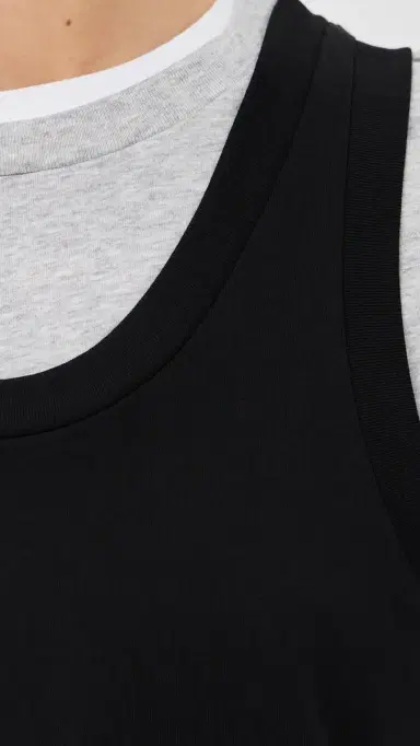 WARDROBE.NYC WARDROBE. NYC Layered Mini Tee White/Grey arl/Black | Thumbnail 6 WARDROBE.NYC WARDROBE. NYC Layered Mini Tee White/Grey arl/Black | Thumbnail 6