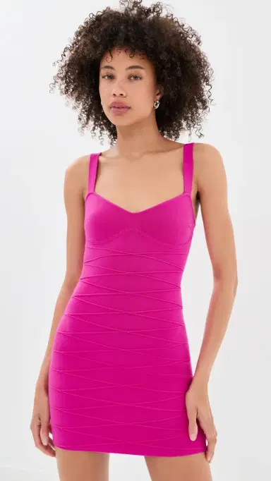 Fleur du Mal Bandage Dress Wild Pink | Thumbnail 2 Fleur du Mal Bandage Dress Wild Pink | Thumbnail 2