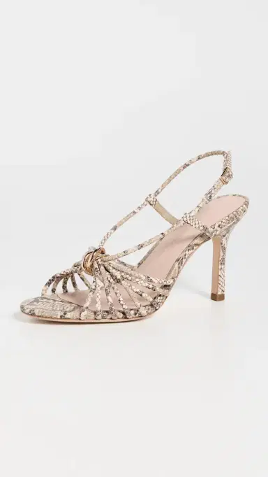 Loeffler Randall Mareka Strappy Heels with Hardware Natural Snake 6 | Thumbnail 2 Loeffler Randall Mareka Strappy Heels with Hardware Natural Snake 6 | Thumbnail 2