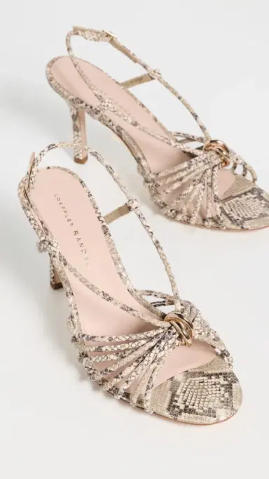 Loeffler Randall Mareka Strappy Heels with Hardware Natural Snake 6 | Thumbnail 5 Loeffler Randall Mareka Strappy Heels with Hardware Natural Snake 6 | Thumbnail 5