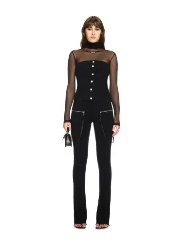 Off-White Black Jersey Corset Top | Thumbnail 2 Off-White Black Jersey Corset Top | Thumbnail 2