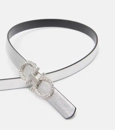 Ferragamo Gancini metallic leather belt | Thumbnail 2 Ferragamo Gancini metallic leather belt | Thumbnail 2