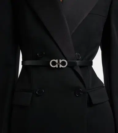 Ferragamo Gancini metallic leather belt | Thumbnail 4 Ferragamo Gancini metallic leather belt | Thumbnail 4