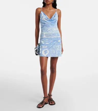 PUCCI Angoli draped satin jersey minidress | Thumbnail 3 PUCCI Angoli draped satin jersey minidress | Thumbnail 3