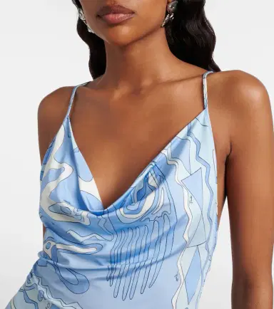 PUCCI Angoli draped satin jersey minidress | Thumbnail 4 PUCCI Angoli draped satin jersey minidress | Thumbnail 4