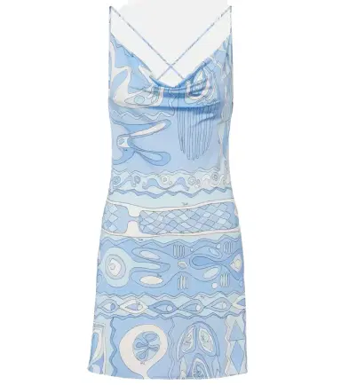 PUCCI Angoli draped satin jersey minidress | Thumbnail 1 PUCCI Angoli draped satin jersey minidress | Thumbnail 1