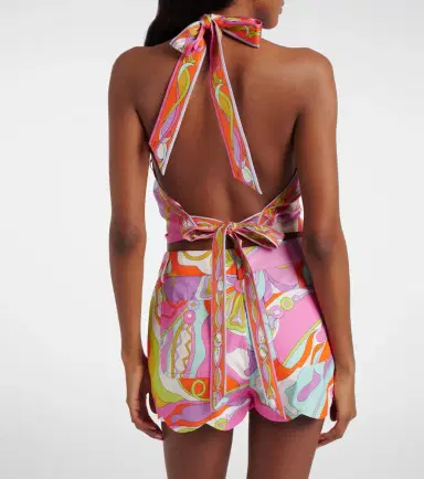PUCCI Orchidee scalloped cotton shorts | Thumbnail 2 PUCCI Orchidee scalloped cotton shorts | Thumbnail 2