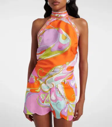 PUCCI Orchidee scalloped cotton shorts | Thumbnail 3 PUCCI Orchidee scalloped cotton shorts | Thumbnail 3