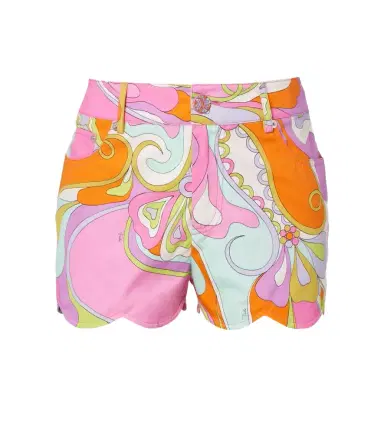 PUCCI Orchidee scalloped cotton shorts | Thumbnail 1 PUCCI Orchidee scalloped cotton shorts | Thumbnail 1