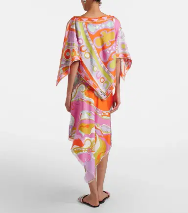 Pucci Orchidee silk twill midi skirt | Thumbnail 2 Pucci Orchidee silk twill midi skirt | Thumbnail 2