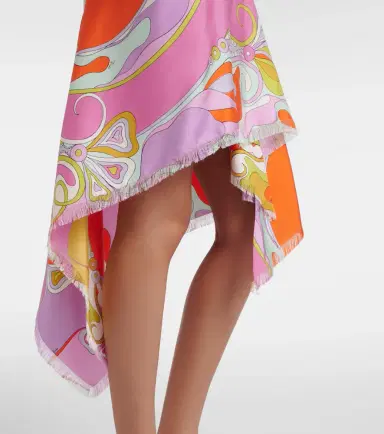 Pucci Orchidee silk twill midi skirt | Thumbnail 3 Pucci Orchidee silk twill midi skirt | Thumbnail 3